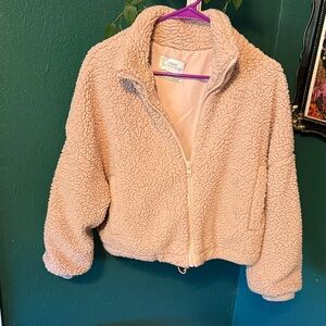 Urban Outfitters Pink Teddy Jacket
